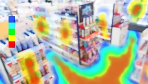 camera-voor-looproute-in-winkel bepalen-looproute-winkel-met-camera-heatmap